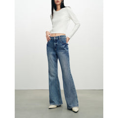 Women's Casual High-Rise Bootcut Jeans