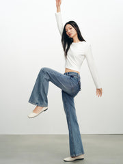 Women's Casual High-Rise Bootcut Jeans