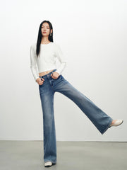 Women's Casual High-Rise Bootcut Jeans