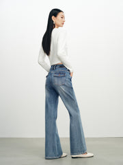 Women's Casual High-Rise Bootcut Jeans
