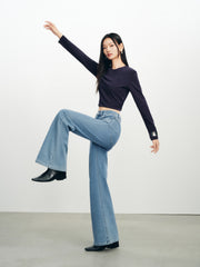 Women's Casual 4-Way High-Stretch Flare Jeans