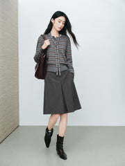 Women's Intellectual Wool-Blend Striped Knit Cardigan