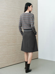 Women's Intellectual Wool-Blend Striped Knit Cardigan