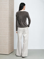 Women's Minimalist Two-in-One Color-Block  T-Shirt