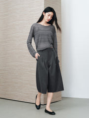 Women's Commuter Grey Tailored Bermuda Shorts
