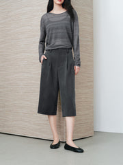 Women's Commuter Grey Tailored Bermuda Shorts