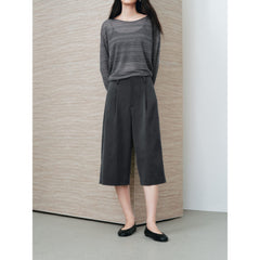 Women's Commuter Grey Tailored Bermuda Shorts
