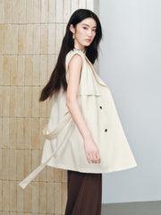 Women's Commuter Sleeveless Trench-Style Vest