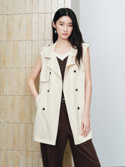 Women's Commuter Sleeveless Trench-Style Vest