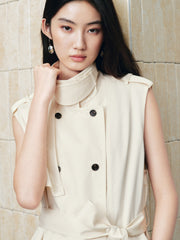Women's Commuter Sleeveless Trench-Style Vest