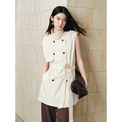 Women's Commuter Sleeveless Trench-Style Vest