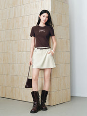 Women's Vintage Slim-Fit Cropped Tencel T-Shirt