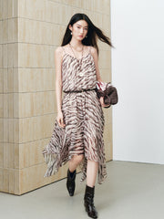 Women's Vacation-Style Zebra-Print Dress