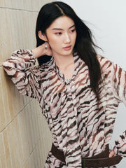 Women's Vacation-Style Zebra-Print Dress