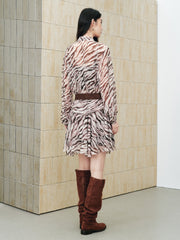 Women's Vacation-Style Zebra-Print Dress