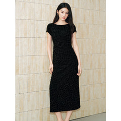 Women's Elegant Black Sparkly Evening Dress