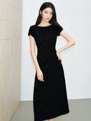 Women's Elegant Black Sparkly Evening Dress