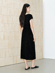 Women's Elegant Black Sparkly Evening Dress