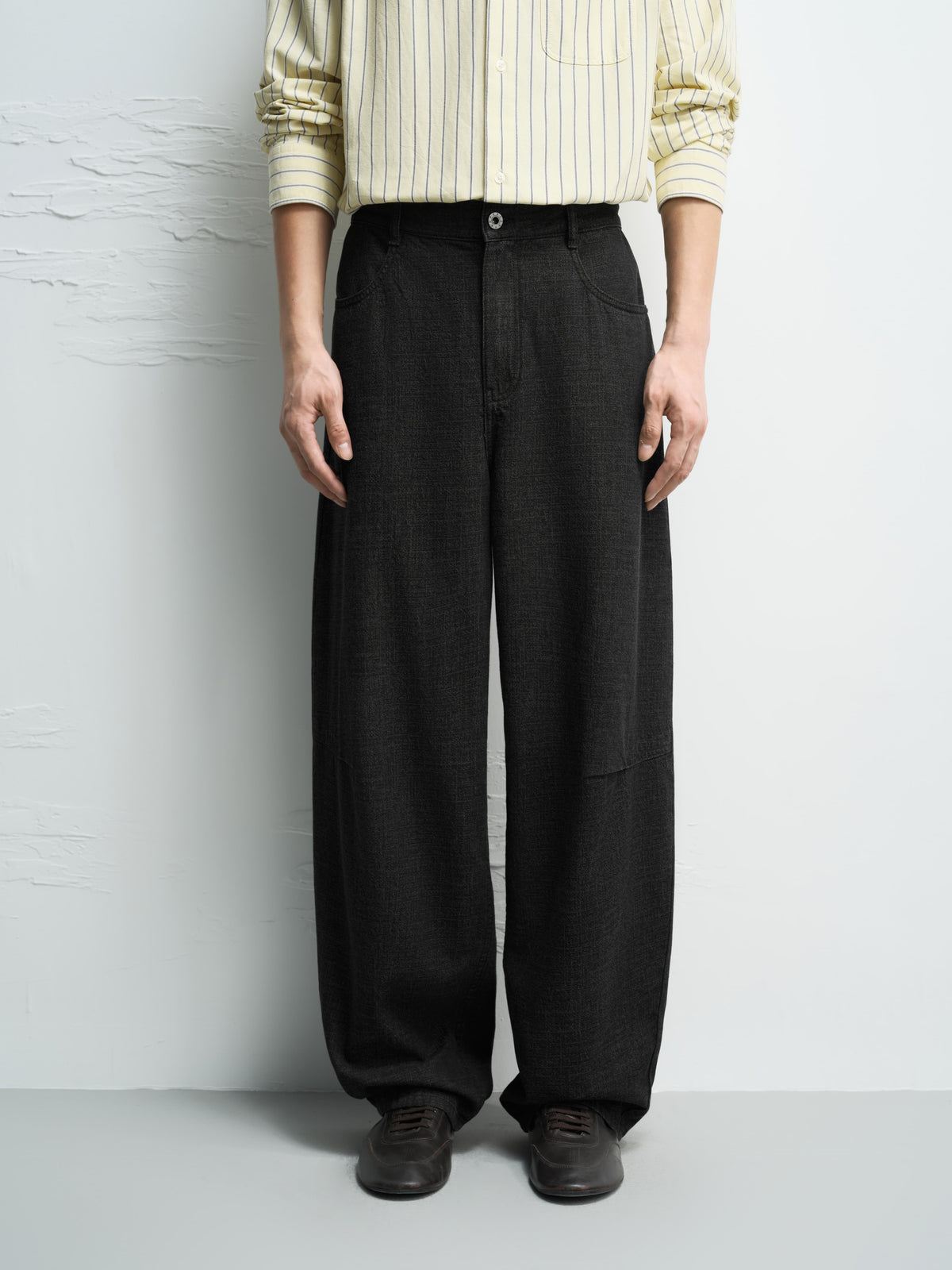 Men's Casual Textured Tapered Jeans
