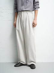 Men's Casual Double-Pleated Trousers