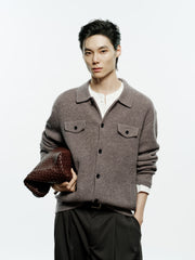 Men's Casual 30% Wool Relaxed Cardigan