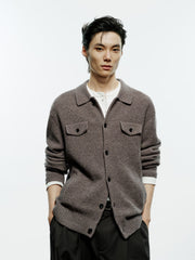 Men's Casual 30% Wool Relaxed Cardigan