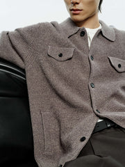 Men's Casual 30% Wool Relaxed Cardigan