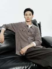 Men's Casual 30% Wool Relaxed Cardigan