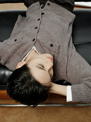 Men's Casual 30% Wool Relaxed Cardigan