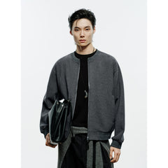 Men's Casual Knit Crewneck Jacket
