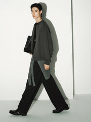 Men's Casual Knit Crewneck Jacket