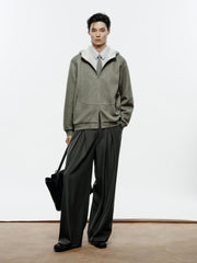 Men's Casual Structured Knit Hooded Jacket