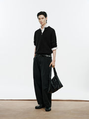 Men's Old Money Style Cable-Knit 30% Wool Sweater