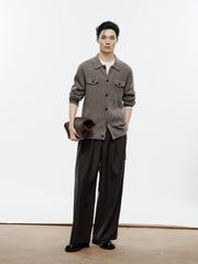 Men's Casual 30% Wool Relaxed Cardigan