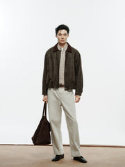 Men's Old Money Style Cable-Knit 30% Wool Sweater