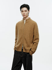 Men's Old Money Style 100% Wool Ribbed Knit Top