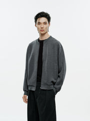 Men's Casual Knit Crewneck Jacket
