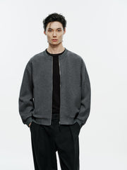 Men's Casual Knit Crewneck Jacket