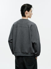 Men's Casual Knit Crewneck Jacket