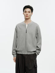 Men's Casual Knit Crewneck Jacket