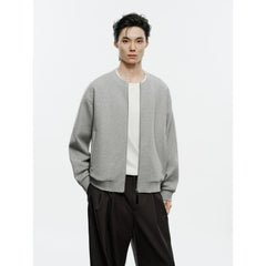 Men's Casual Knit Crewneck Jacket