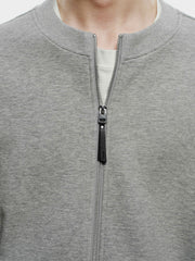 Men's Casual Knit Crewneck Jacket