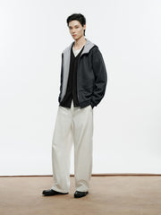 Men's Casual Structured Knit Hooded Jacket