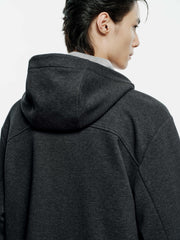 Men's Casual Structured Knit Hooded Jacket