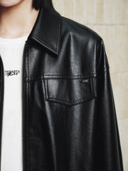 Women's Vintage Edgy Bubble Leather Jacket