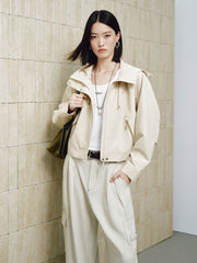 Women's Light Outdoor Cropped Hooded Jacket