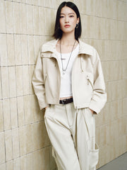 Women's Light Outdoor Cropped Hooded Jacket