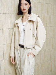 Women's Light Outdoor Cropped Hooded Jacket