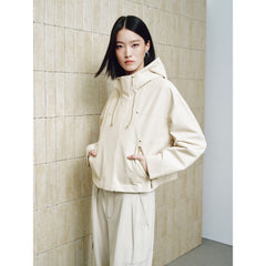 Women's Light Outdoor Cropped Hooded Jacket