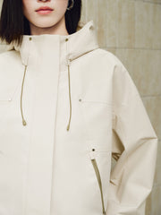 Women's Light Outdoor Cropped Hooded Jacket